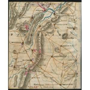  Civil War Map Map of the Shenandoah Valley Campaign, 1864 