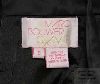 Marc Bouwer GlamIt! Black Silk Rosette Ruffle Cocktail Dress Size 6 