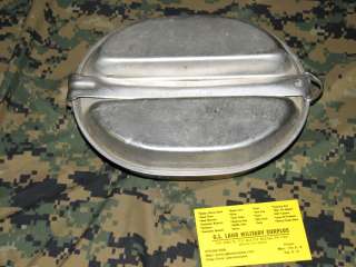   set pan used genuine kit VIETNAM 1966 dated stainless steel  