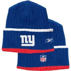  New York Giants Authentic Sideline Ribbed Knit Hat: Sports 