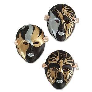  Ceramic masks, Mariposa (set of 3)