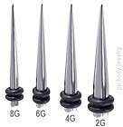   . of 316L Surgical Steel Straight Tapers 2g4g6g8g Ear Stretching Kit