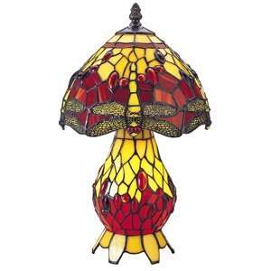  Red Dragonfly Tiffany Lamp Double Lit: Home Improvement