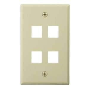  Leviton 41080 4IL QuickPort Wallplate For Large Connectors 