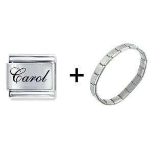   Script Font Name Carol Italian Charm Bracelet Pugster Jewelry