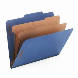 Pressboard Classification Folders, Letter, 6 Section, Dark Blue, 10 
