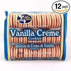 Little Dutch Maid Vanilla Creme Cookies, 13 Ounce (Pack of 12)  