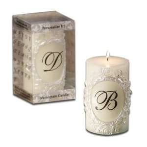   Collection 5 Inch x 3 Inch Embossed Candle, Unscented: Home & Kitchen