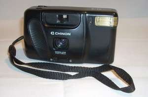 Chinon Auto Sensor Flash GL S 35mm Film Camera w/Wrist Strap Nice 