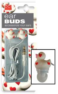 Love Duck Earbuds Ear buds Earphones Headphones Psp  Music Rubber 