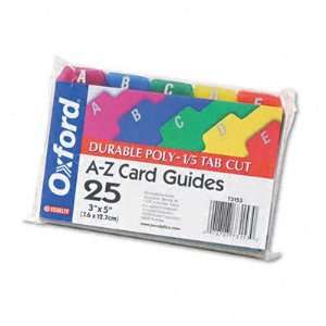  Card Guides Alpha 1/5 Tab Polypropylene 3 x 5 Electronics