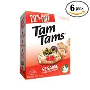 Manischewitz Tam Sesame   Bonus Pack, 9.6 Ounce Boxes (Pack of 6 