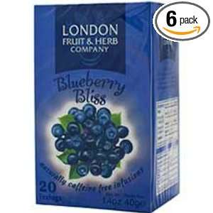 London Fruit & Herb Company Blueberry Bliss Tea, 20 Count (Pack of 6 