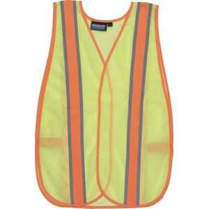  Safety Vest Non Ansi Mesh Hook & Loop Hi Vis Lime One Size 