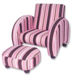  Sleek Chair Maya Stripe w/ Ottoman: Baby
