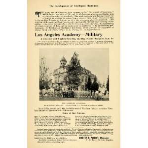  1898 Ad Los Angeles Military Academy Walter R. Wheat 