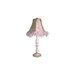  Pink Toile Lamp   25 Tall