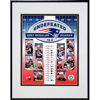 Photo File New England Patriots 2007 Undefeated Regular Season Framed 