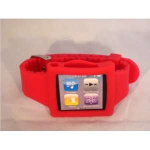   Silicon Silicone Skin Red Watch Band  Players & Accessories