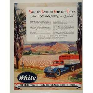  1943 Ad White Truck Vegetable Field Imperial Valley CA 