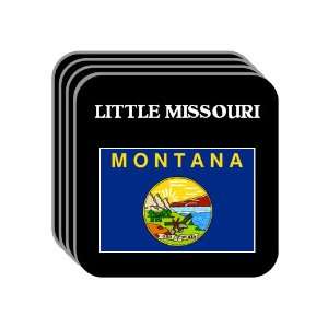 US State Flag   LITTLE MISSOURI, Montana (MT) Set of 4 Mini Mousepad 