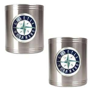  Seattle Mariners   2pc Stainless Steel Can Holder Set 