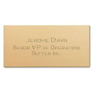    Personalized 1 X 3 Brushed Brass Plate Gift