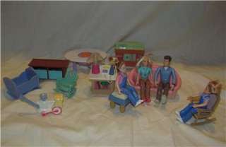 Fisher Price Loving Family Furniture and Figures/ People Lot  