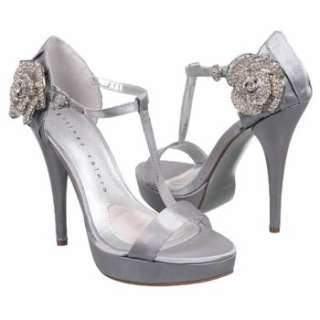 Womens Martinez Valero Myra Silver Satin Shoes 