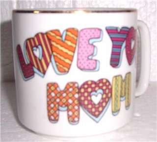 New I Love You Mom Handpainted Coffee Porcelain Mug By Lefton 