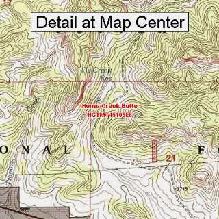 USGS Topographic Quadrangle Map   Home Creek Butte, Montana (Folded 