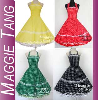 50er Jahre Tanz Kleid zum Petticoat Rockabilly Gr.S M L  