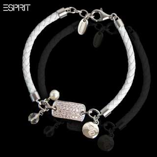 ESPRIT Silber Armband MILK & SUGAR Charms Leder 4412583  
