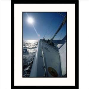 Deck of Yacht Under Sail Framed Photograph Frame Finish Black, Size 