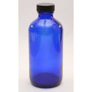  8 oz Cobalt Blue Glass bottle With Phenolic Lid Health 