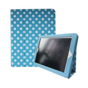   Stand Case Cover for iPad 2 / iPad 3 / The new iPad   Blue & White