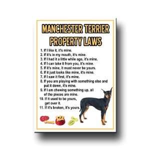 Manchester Terrier Property Laws Fridge Magnet