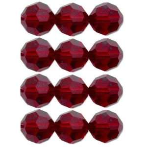  12 Garnet Round Swarovski Crystal Beads 5000 8mm New