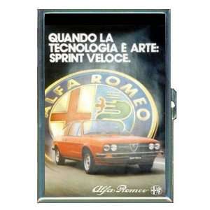 Alfa Romeo Italy Retro Ad ID Holder, Cigarette Case or Wallet MADE IN 