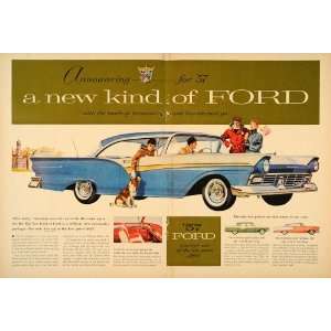  1956 Ad 1957 Ford Thunderbird Custom 300 Fairlane Car 