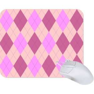  Purple & Pink Argyle Mouse Pad Mousepad Mousemat Neoprene 