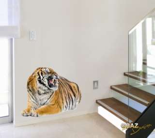 Wandsticker Wandtattoo Tiere Asien brüllender Tiger  