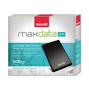  New Maxell 665208   GENpro Portable Hard Drive, 500GB, USB 