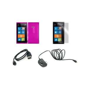  Nokia Lumia 900 (AT&T) Premium Combo Pack   Pink TPU Case 