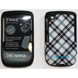   BLACK WHITE BLUE ARGYLE FABRIC FITTED CASE: Cell Phones & Accessories