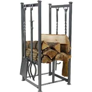    Uniflame Olde World Iron Log Rack with Tools