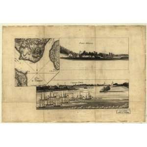    1780 map French map of Fort Sulivan & Charles Town