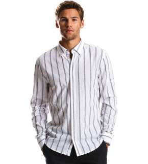 Armani Exchange Contrast Stripe Shirt White NWT  