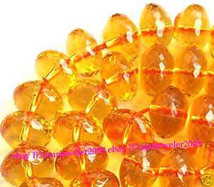 7x12mm Beautiful Citrine Roundel Faceted Beads 14.5  