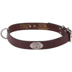    Auburn Tigers Brown Leather Concho Dog Collar